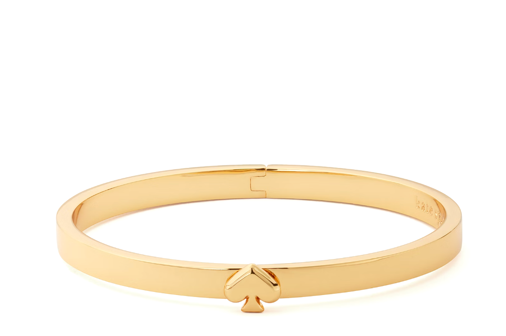 NEW KATE SPADE NY EVERYDAY SPADE GOLD PLATED THIN METAL BANGEL BRACELET