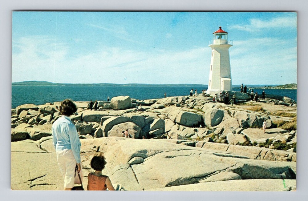 Peggy's Cove NS-Nova Scotia Canada, The Lighthouse, Antique Vintage Postcard