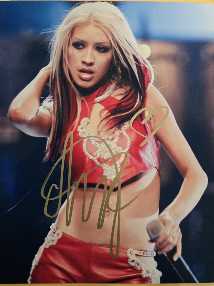 Christina Aguilera Signed Photo Hot