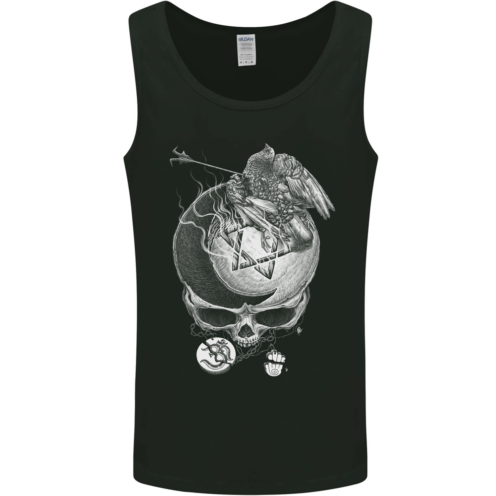 Death to Religion Skull Atheist Atheism FSM Mens Vest Tank Top