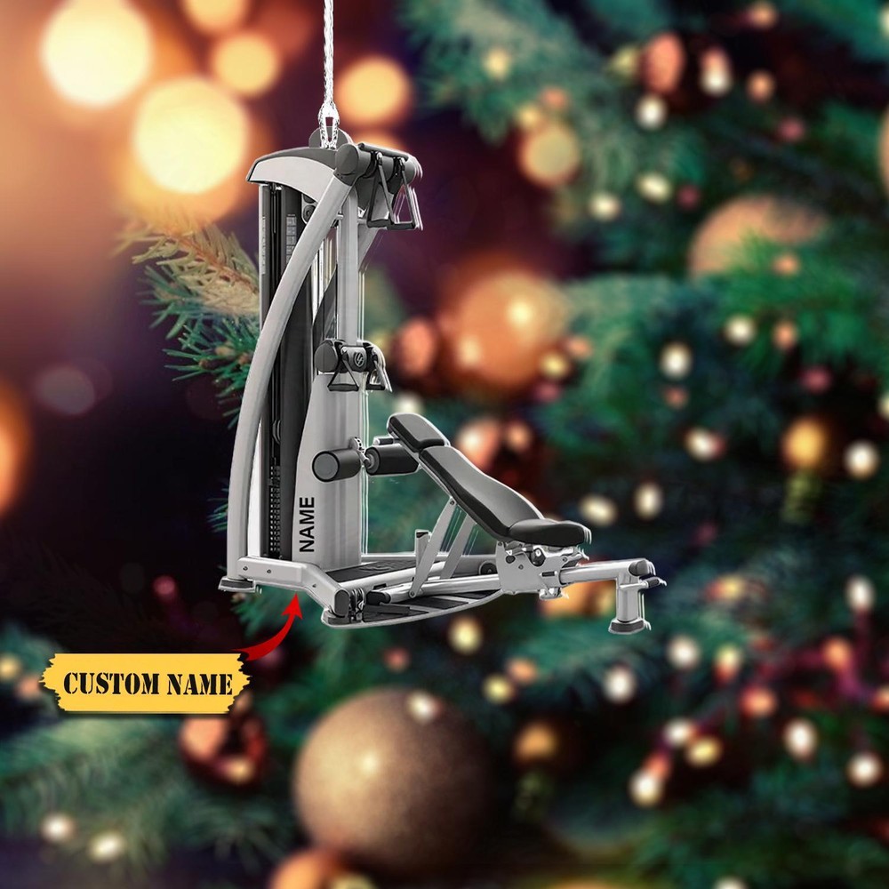 Fitness Exercise equipment Christmas Ornament 2D 2024  Physical fitness Exercise