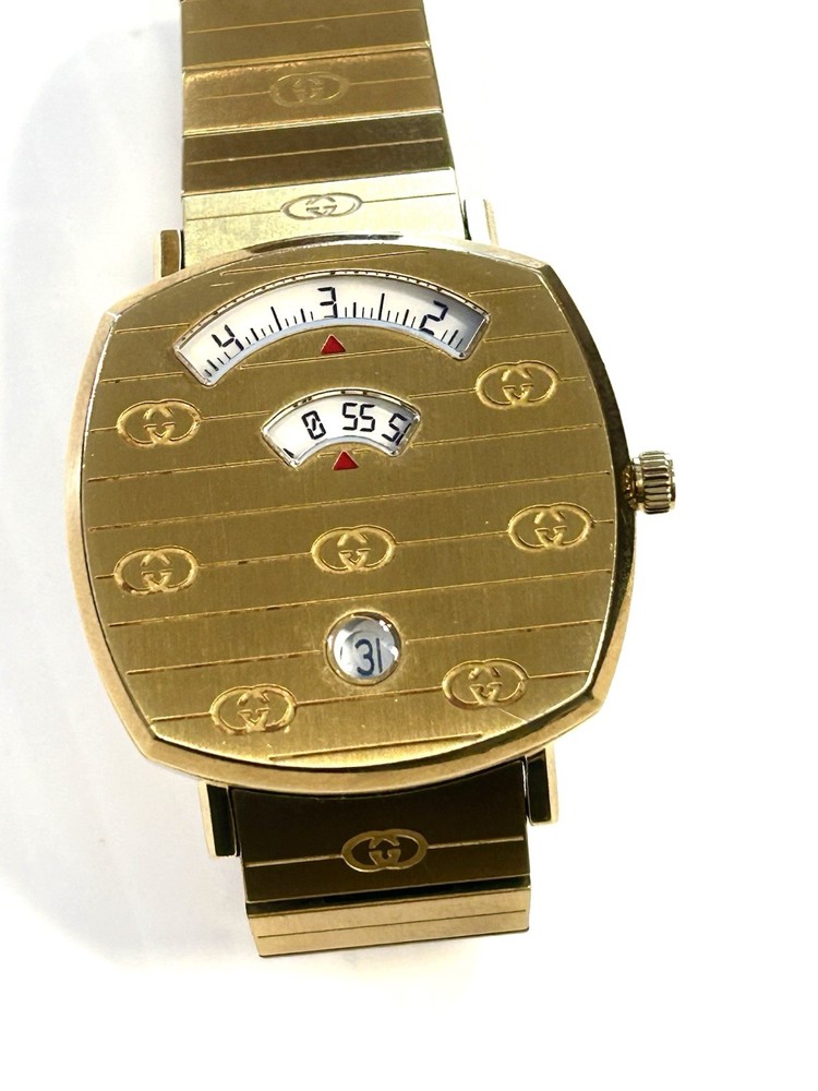 Gucci Grip Interlocking G Gold Watch for Men and Women
