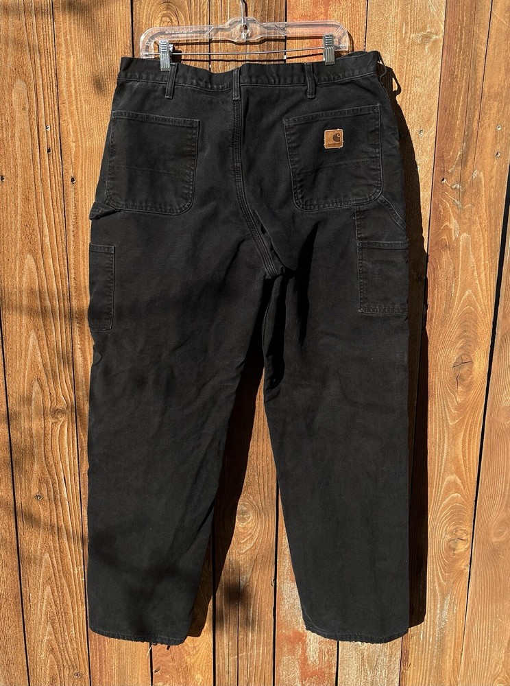 Carhartt Flannel-Lined Carpenter Pants for Men 38x34 Durable Workwear