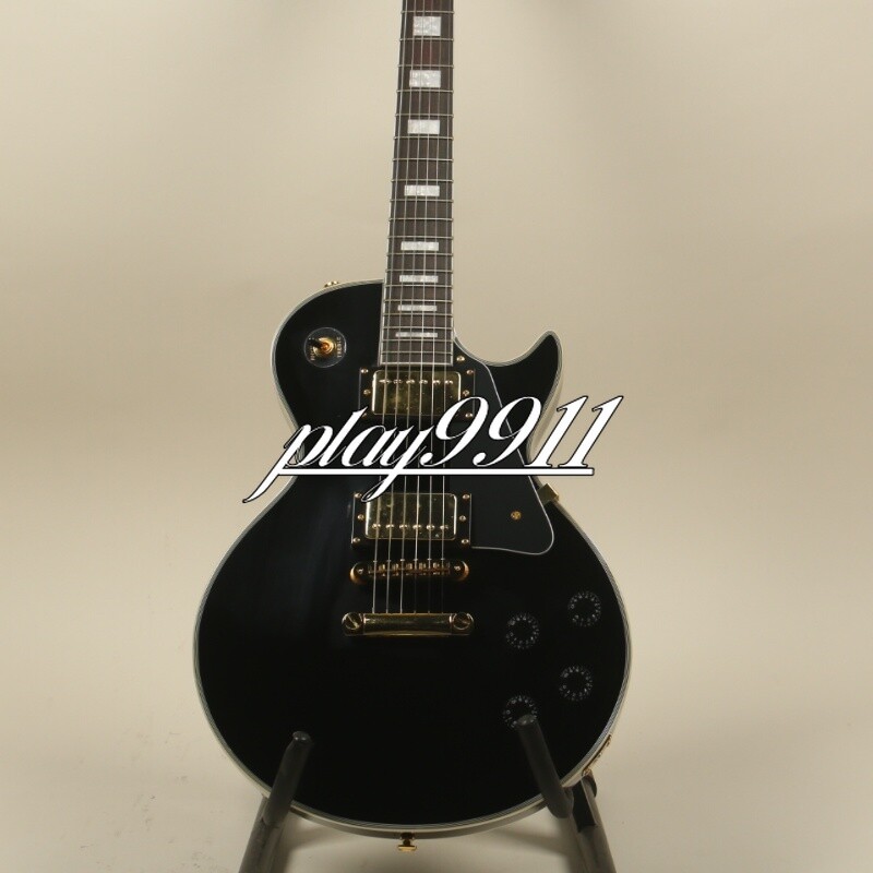 Factory LP Black Beauty Electric Guitar 2H Pickup Gold Hardware Black Pick Guard