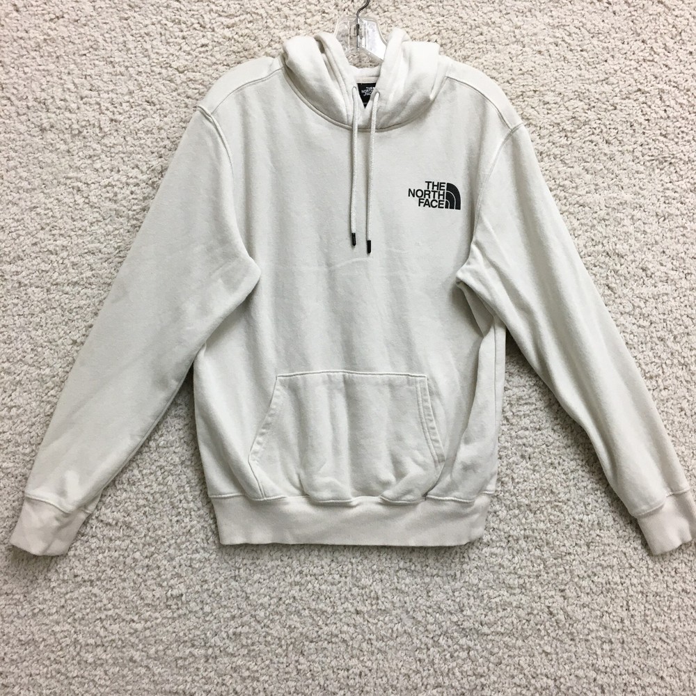 The North Face Hoodie Small Adult Beige Graphic Pullover Sweatshirt Athletic Men