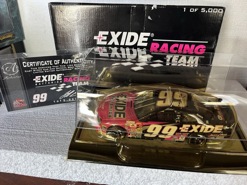 Racing Champions Authentics #99 Exide Batteries 1:24 NASCAR JEFF BURTON 1/5000