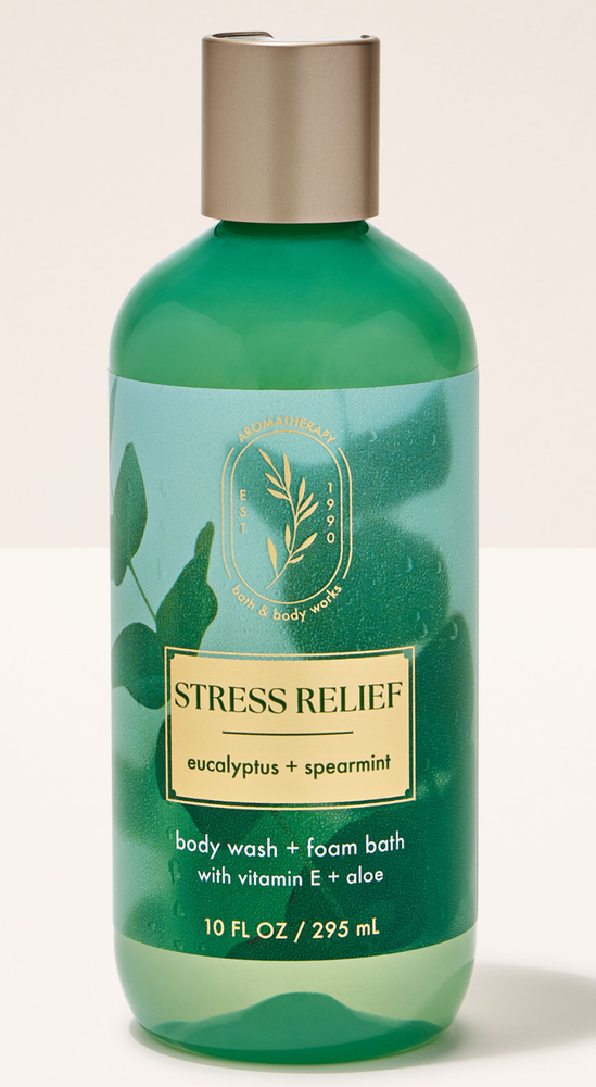 10 Oz-Bath Body Works Aromatherapy Eucalyptus Spearmint Body Wash &Foam Bath