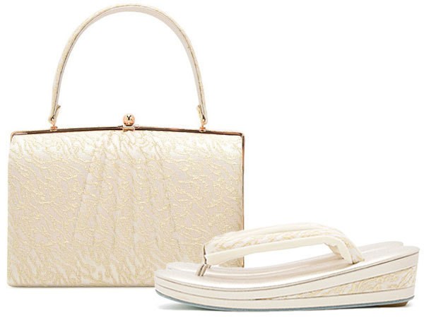 Zori Bag Set Robe Decolletage E Gold M Size Yume Clothes Made in Japan Luxury