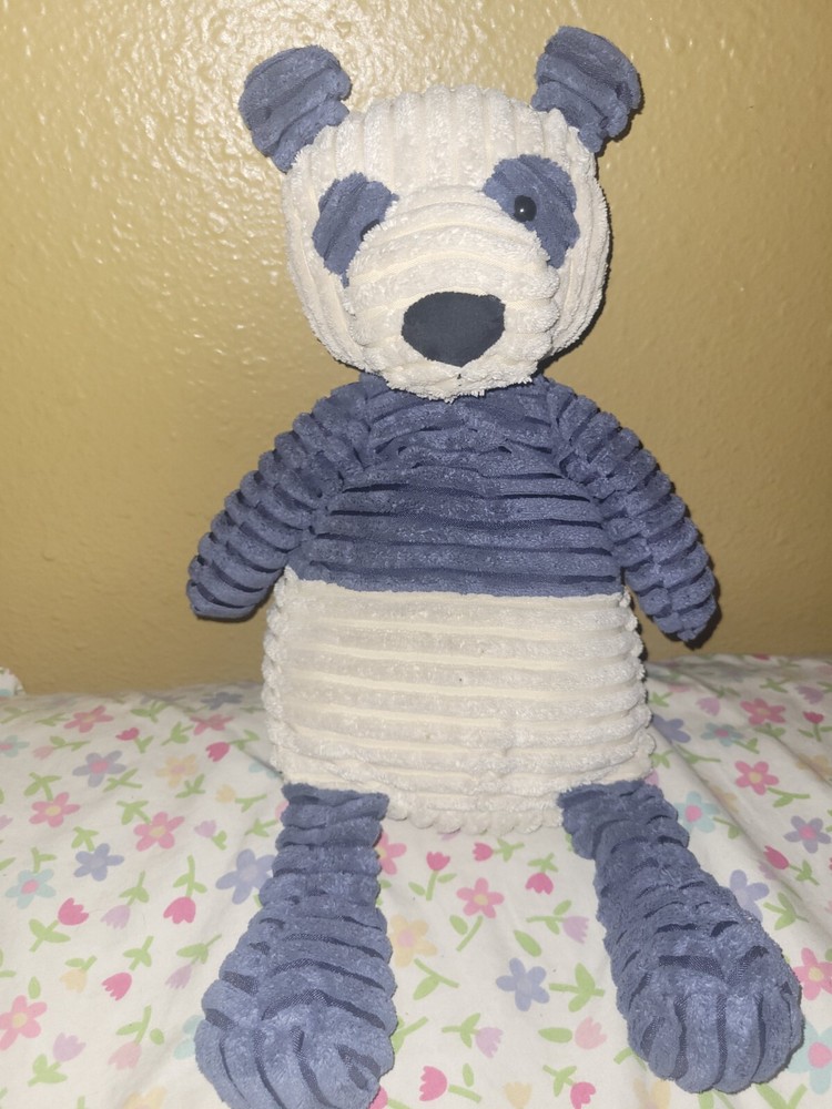 Jellycat Cordy Roy Blue & White Panda Bear Corduroy Soft Toy Animal 16