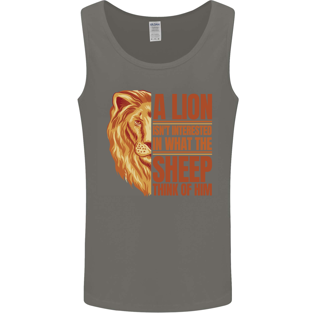 Christianity Lion Quote Religion Christian Mens Vest Tank Top