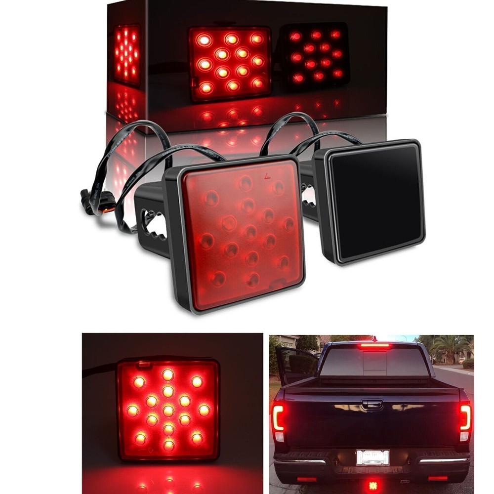 15-LED Black Towing Trailer Brake Light with Hook Traction Bayonet for Enhanced Safety and Warning in the US