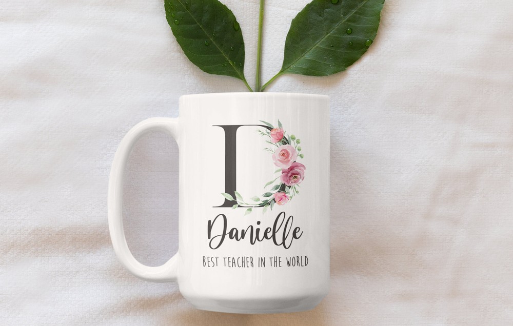 Best Teacher In The World Mug Personalized Gift For Teacher Personalized Teacher