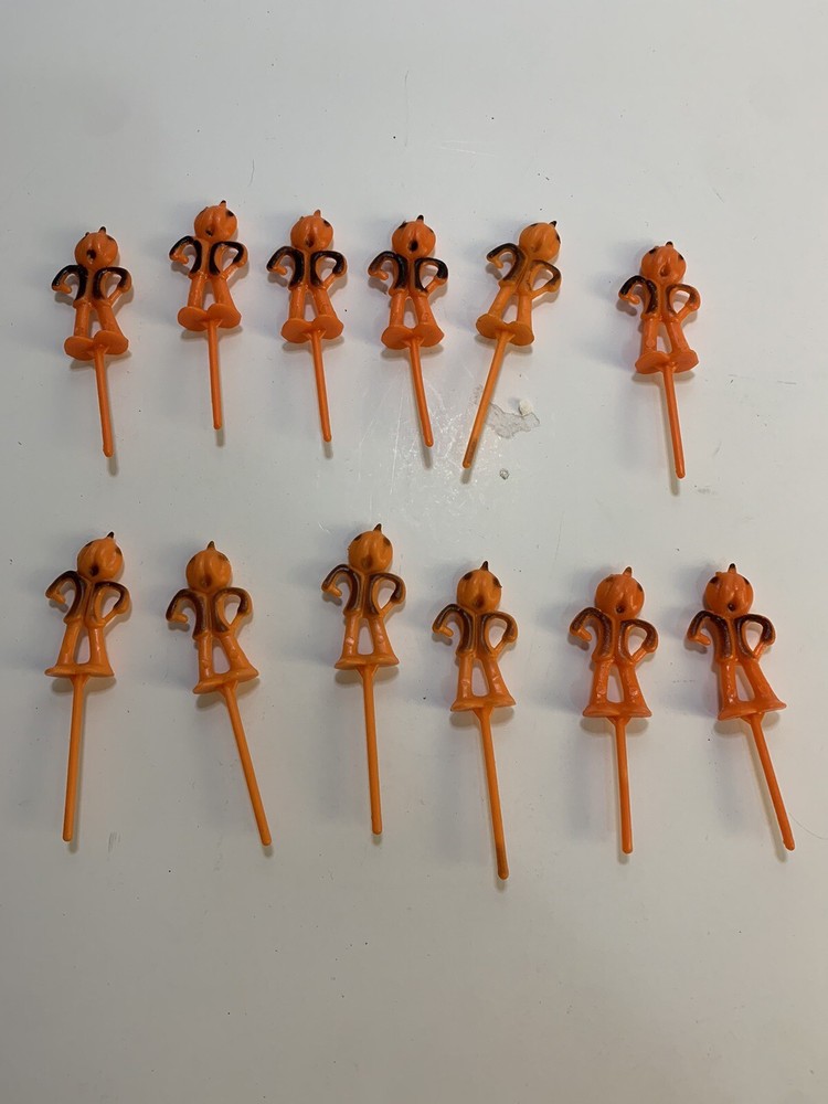 Vintage 1960s Halloween Lot of 12 Rare Cake Toppers