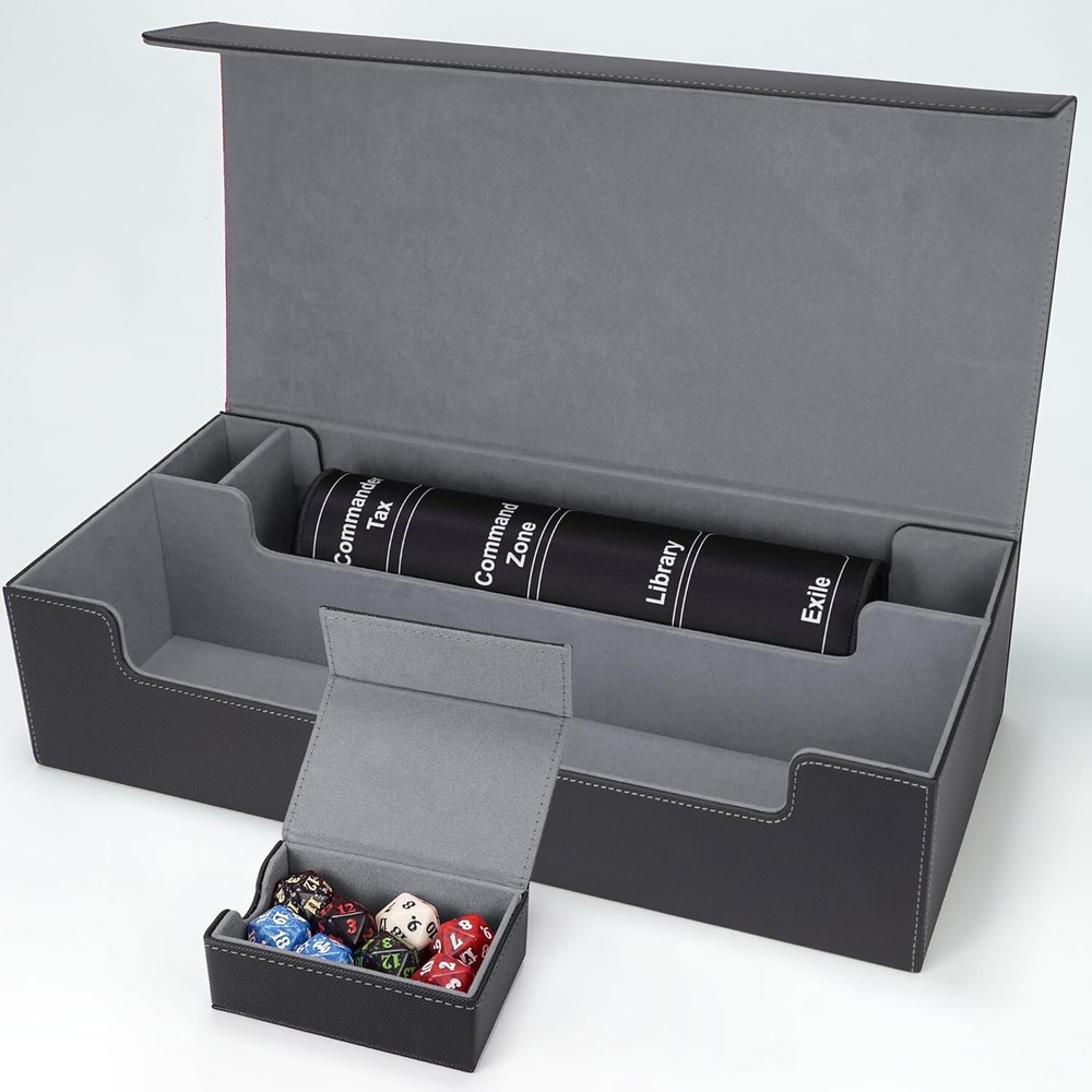 MTG Deck Box: Store 5 Decks, Dice & Playmat - Portable Card Storage Solution