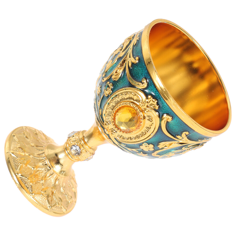 Wine Glass Decoration Stemmed Cups Retro Antique Chalice Crystal Goblet