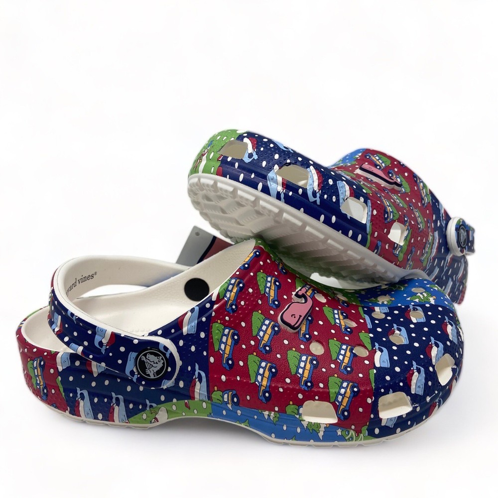 Crocs Holiday VINEYARD VINES Classic Clog kid J4 BRAND NEW