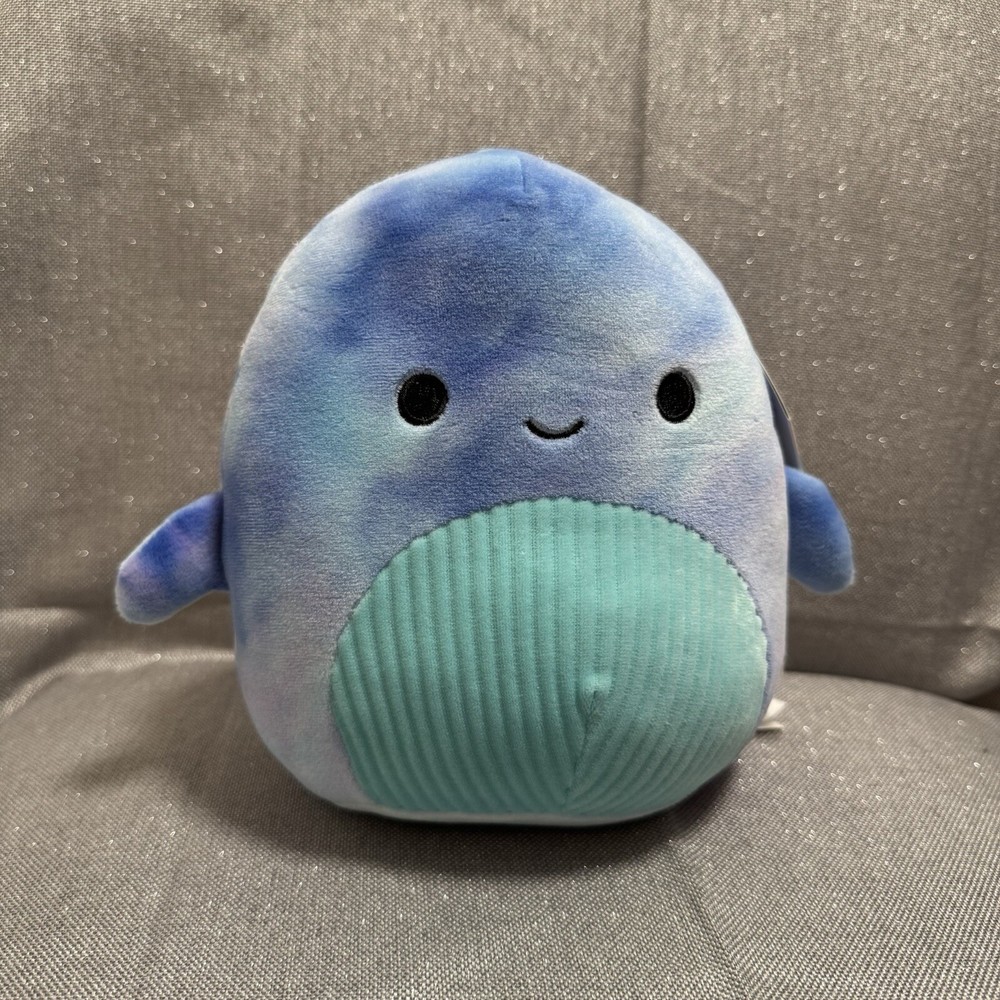 Squishmallows 7.5 Inch Blue Whale Plush Toy Cyan  