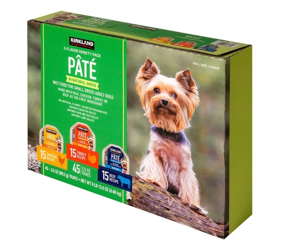 Kirkland Signature Pate Wet Dog Food Variety Pack 3.5 oz | 45 Count