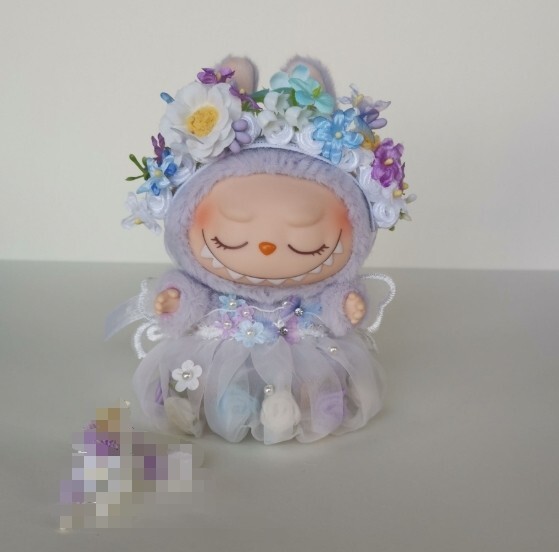 POP MART LABUBU Monsters Plush Doll with Flower Fairy Dress and Wings