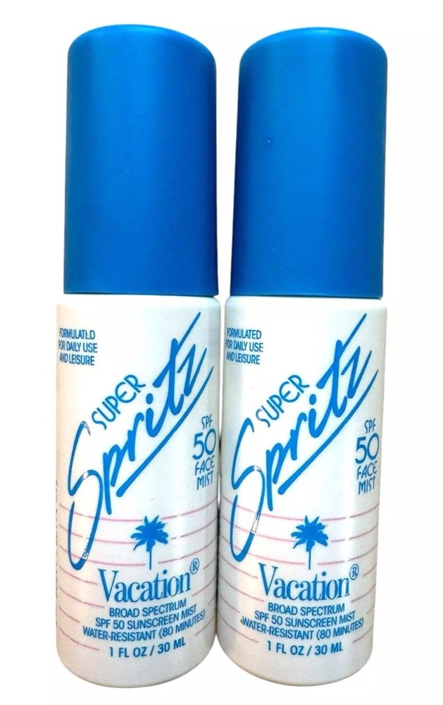 2-Pack Vacation Super Spritz SPF 50 Face Mist 1oz Travel Size Exp 6/26