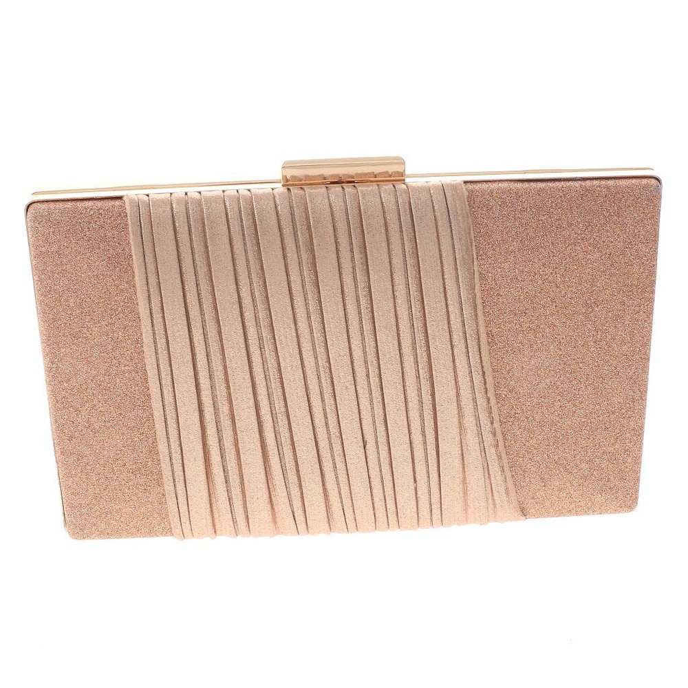 Gold Tone Metal Hardware Frame Glitter Fabric Evening Bag BZY211-CHP