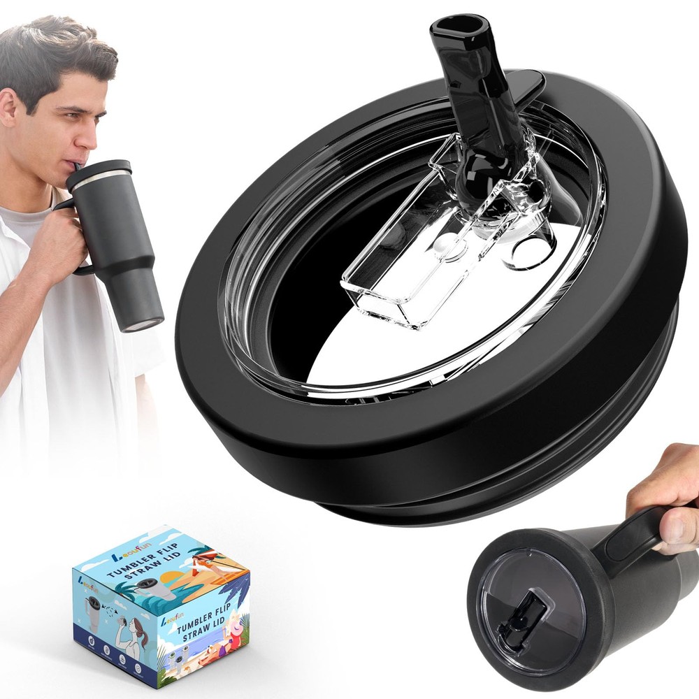 40oz Stanley Quencher Flip Straw Lid Replacement Leak-Proof Tumbler Cover