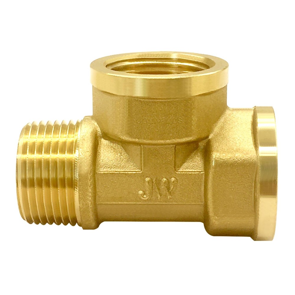 Brass Pipe Fitting Barstock Tee 3 Way NPT 3/4