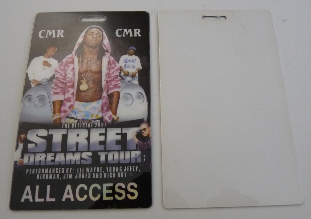 Street Dreams Little Wayne Young Jeezy Concert Tour Backstage Pass Laminate D2