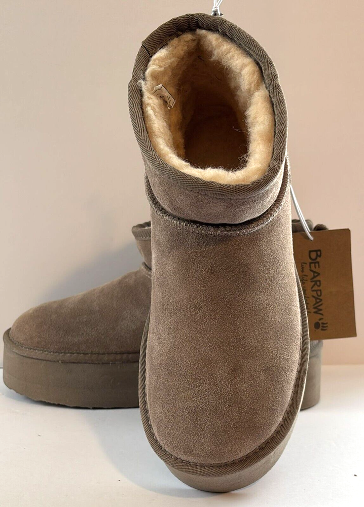 BEARPAW Shorty Boots Suede Retro Women 10 NWT