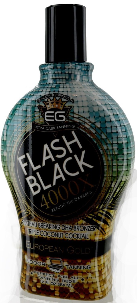 EG Flash Black 4000X Tanning Lotion with time release DHA  Bronzers SALE!-image