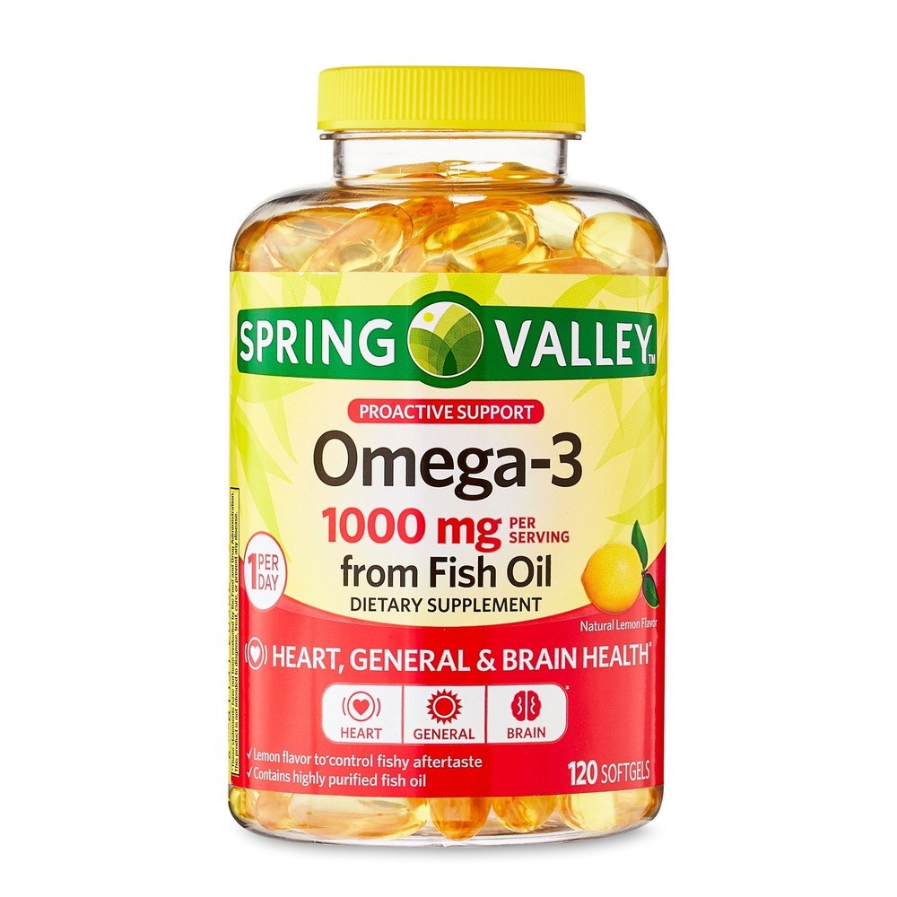 Spring Valley Proactive Omega-3 Fish Oil Softgels Dietary Supplement