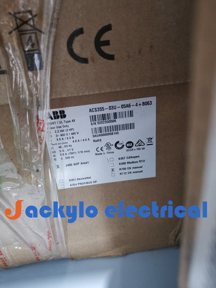 ACS355-03U-05A6-4+B063 ABB Inverter Brand New Fast Shipping DHL Express