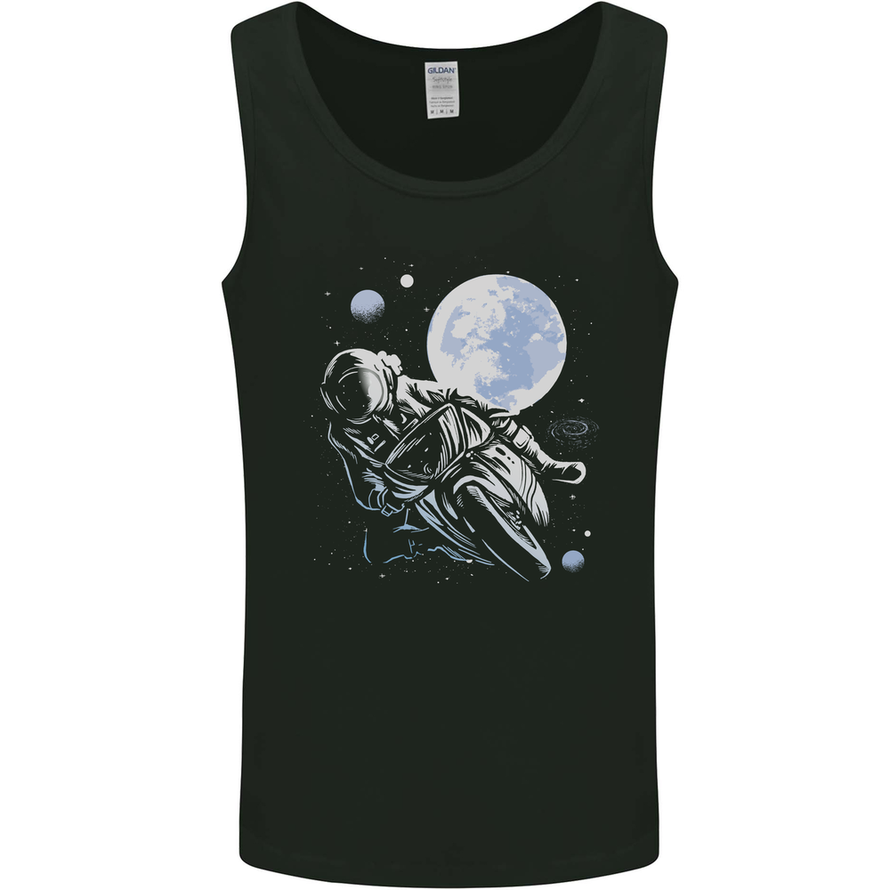 Biker Astronaut Space Motorbike Motorcycle Mens Vest Tank Top