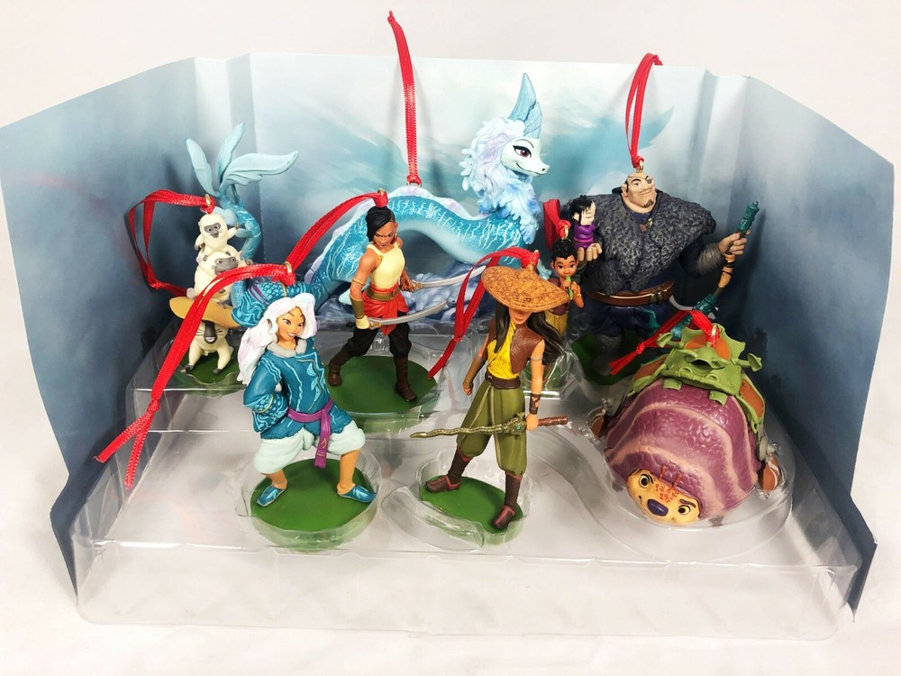 Disney Raya and the Last Dragon Deluxe Christmas Ornaments Figure 8pc Set Sisu
