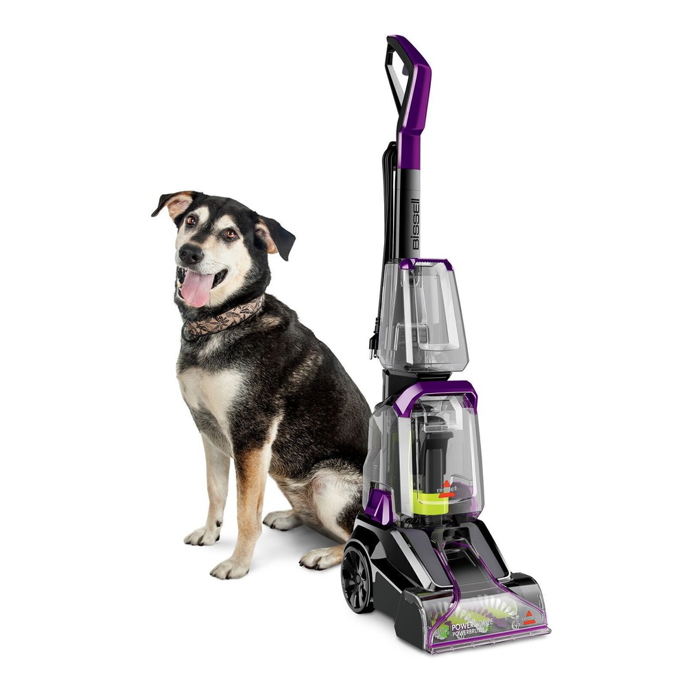 Lightweight Pet Carpet Cleaner with Double Tank and 4-Row Electric Brush