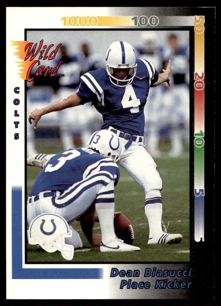 1992 Wild Card Dean Biasucci Indianapolis Colts #155