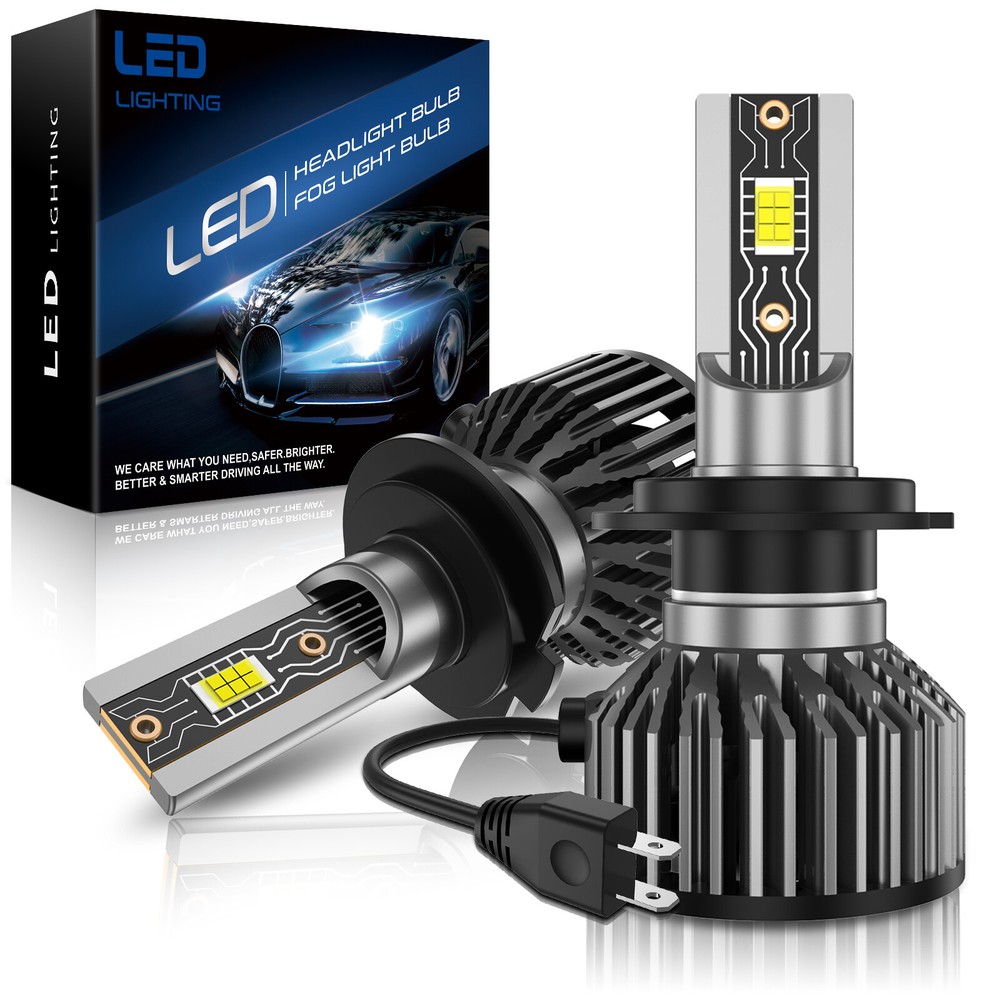 H7 LED Headlights High or Low Beam Bulbs Replace Halogen White 6000K 36000LM 2X