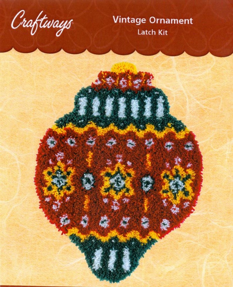 VINTAGE ORNAMENT LATCH HOOK KIT ~ NEW