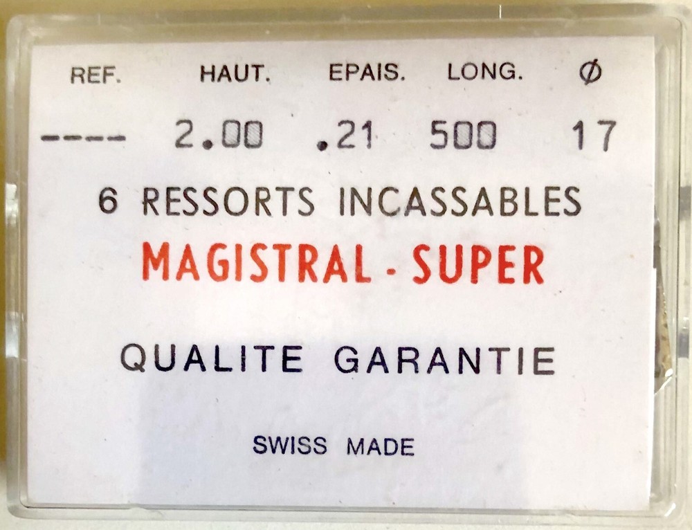 2x0.21mm Ø17 Watch Mainspring Bulk 500/200 LL50 Springs  