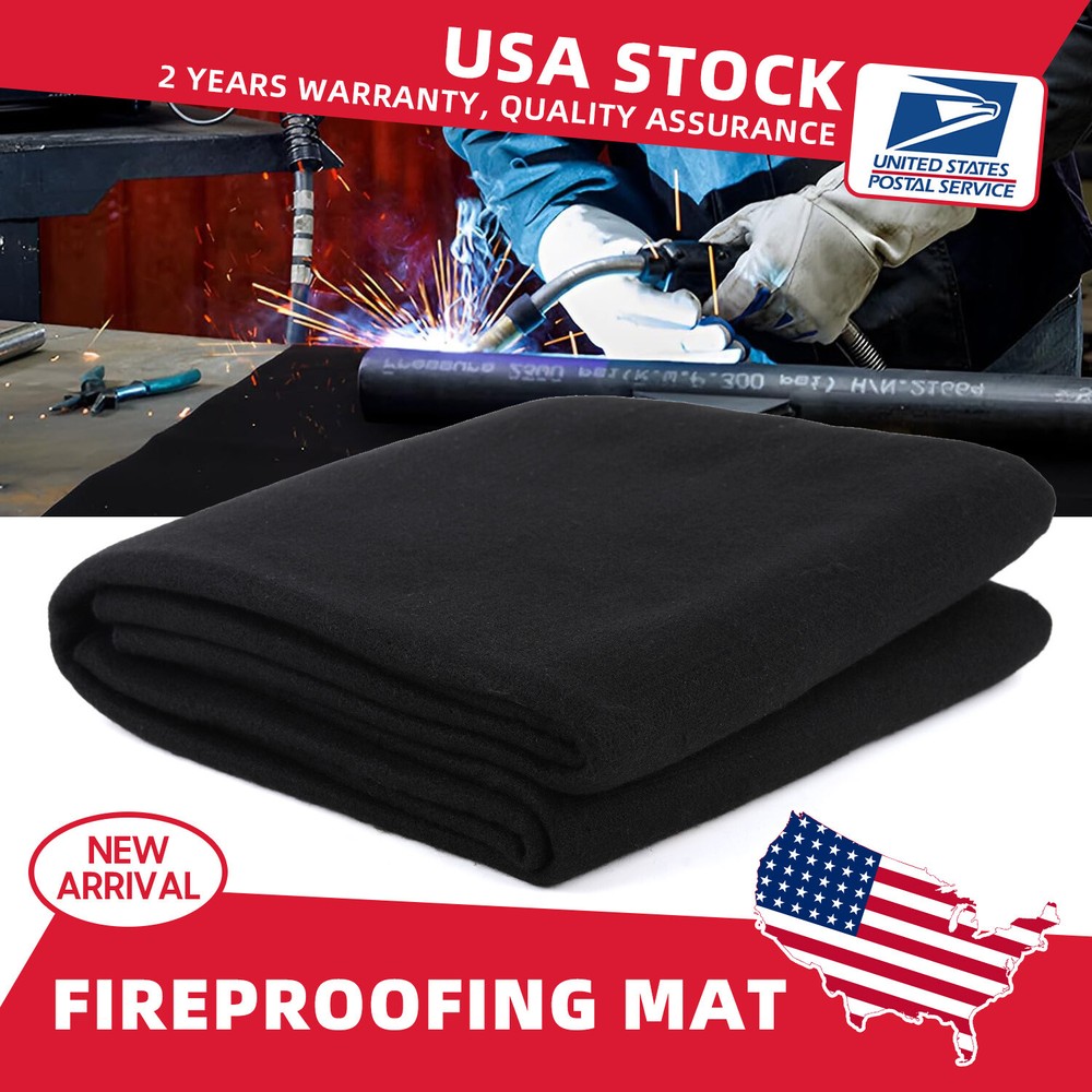 BBQ Fire Pit Mat Fireproof Heat Resistant Pad Deck Patio Outdoor Floor Protector
