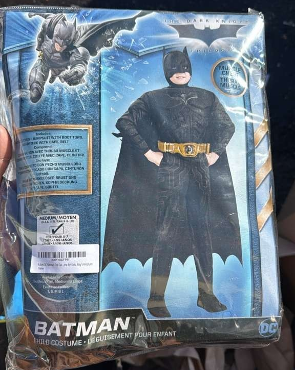 DC Batman Muscle Chest Costume Child Small 4-6 Halloween