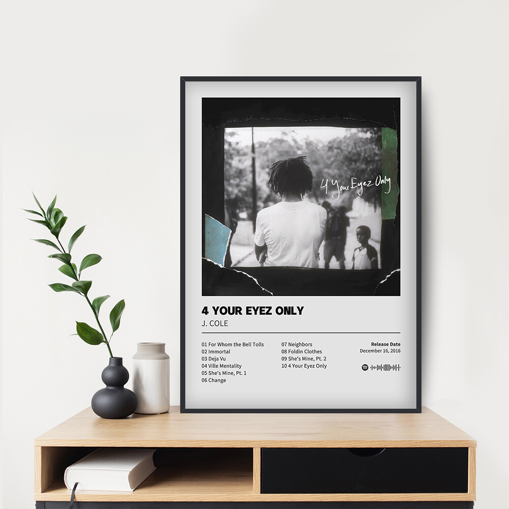 4 Your Eyez Only - J.Cole Album Poster 20x30” 24x36