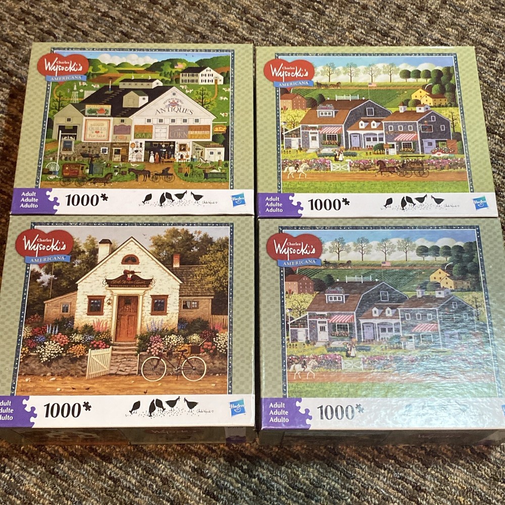Charles Wysocki Americana Puzzle Lot of 4 1000 Pieces