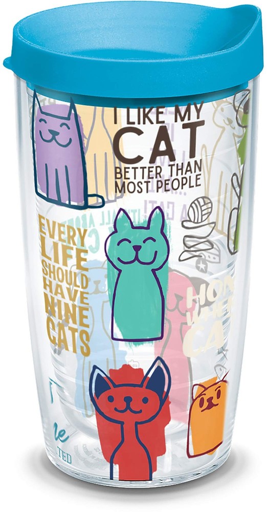 USA-Made Cat Lover's Insulated Tumbler - Double Wall Keeps Drinks Hot/Cold