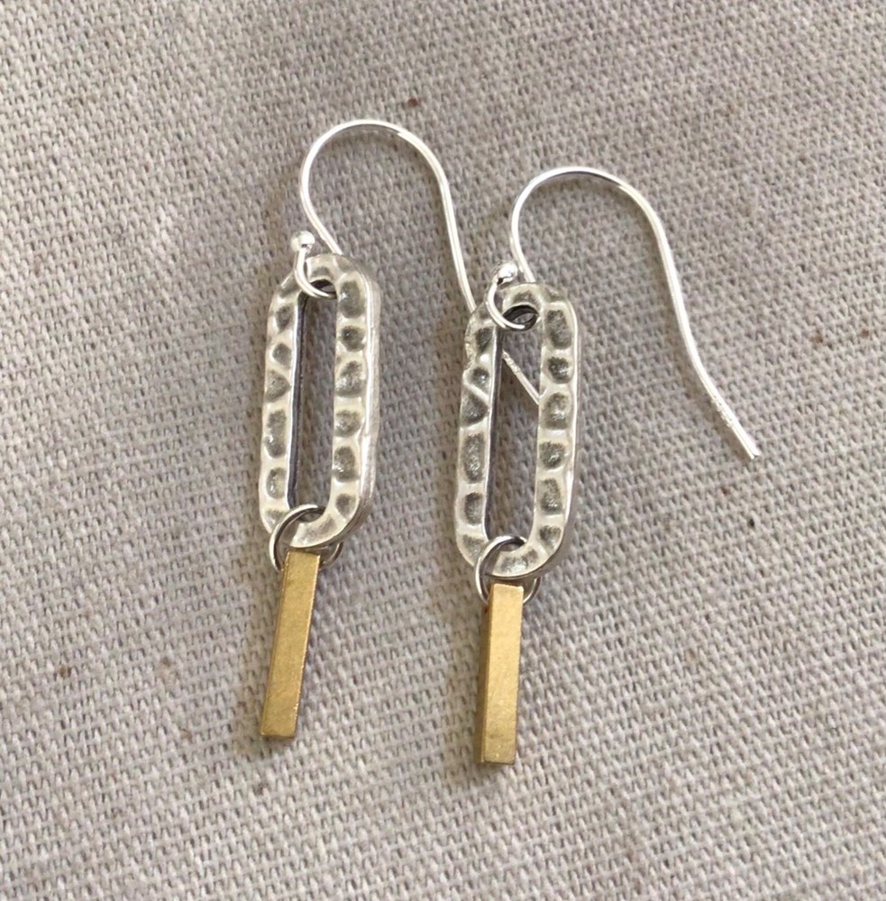 NEW STERLING SILVER SUNDANCE CHARM EARRINGS HANDMADE ARTISAN MINIMALIST JEWELRY