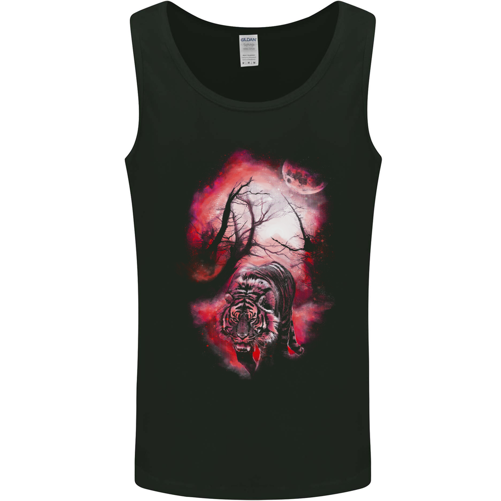 Enchanted Tiger Fantasy Spiritual Mystical Mens Vest Tank Top