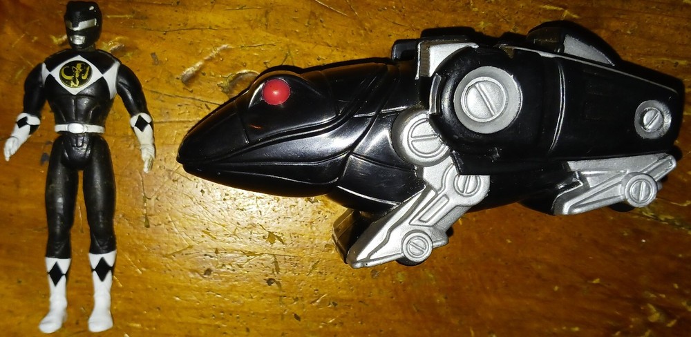 Vintage Power Rangers Black Ranger McDonalds Happy Meal Toy 1990s