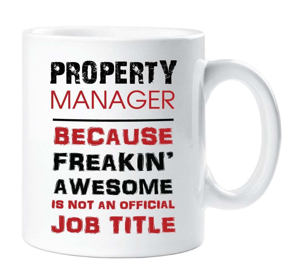 Property Manager Mug Red Property Manager Because Freakin Awesome Isn't An