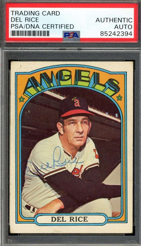 Del Rice PSA DNA Signed 1972 Topps Hi Number Autograph