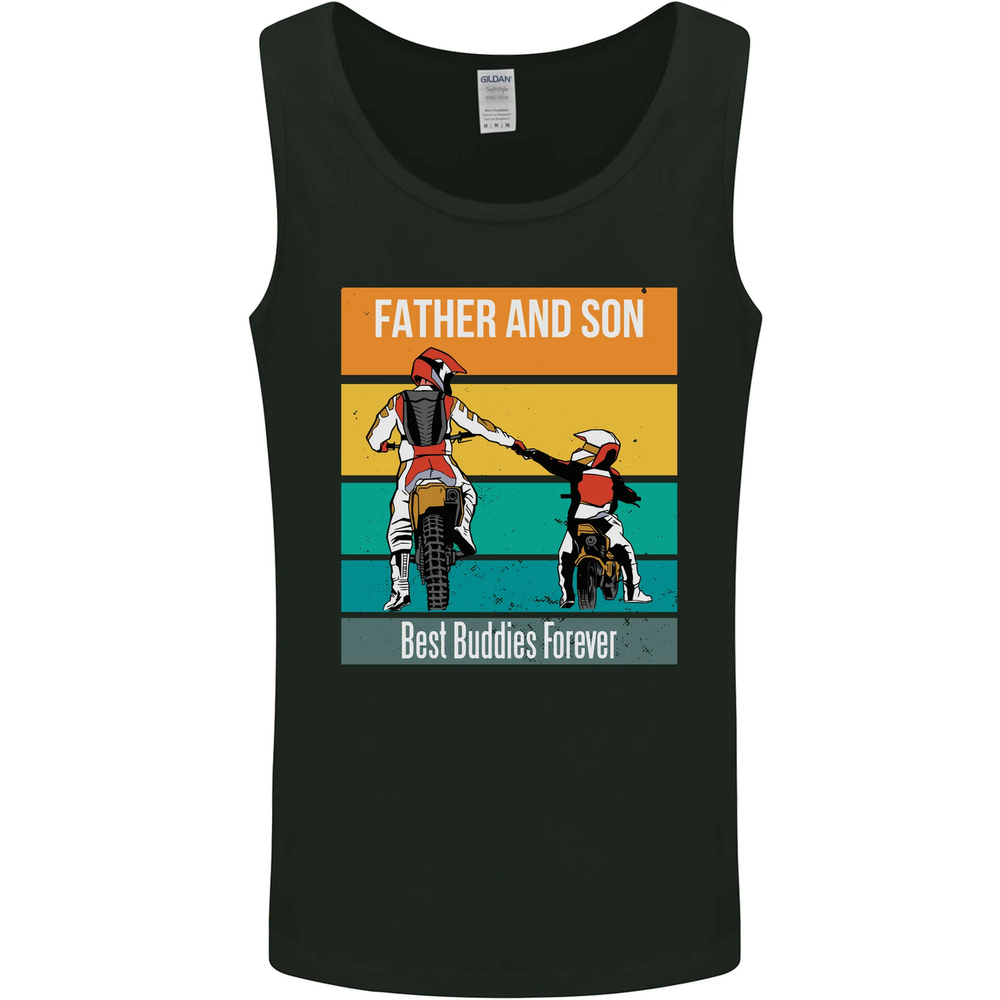 Motocross Father & Son Fathers Day Mens Vest Tank Top